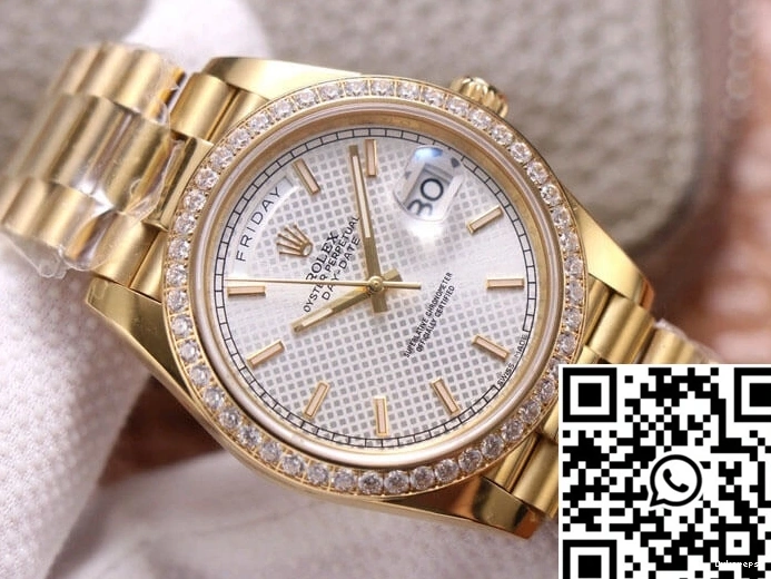 M228348RBR-0005 EW Dial Day-Date Rolex Silver Factory 0406